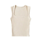 Zingj Fashion Women's Fashion Summer New Style Spice Girls' Sleeveless Jacket With Retro Square Collar