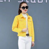 Jacket and Coats for Women 2019 Autumn Candy Color Casual Short Denim Jacket Chaqueta Mujer Casaco Jaqueta