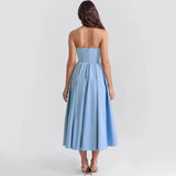 Tube Pleated Midi Dress- Outfit