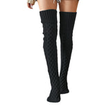 Zingj And Winter Diamond Knit Socks Over The Knee Long Pile Pile Socks Wool Socks
