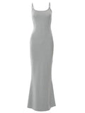 Strap Bodycon Rib Maxi Dress- Outfit