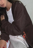 Vintage Printed Zip Up Hoodie- Outfit