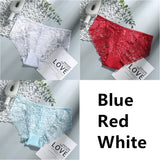 Sexy Low Waist Women's Underwear Lace Plus Size Seamless Panties Breathable Lingerie Female Briefs Solid Hollow