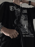 Men's Gothic Punk Shield Graphic Tee- Outfit