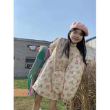 Pink Floral Quilted Coat- Outfit