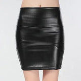 Skirts Women Pencil Skirt Pu Leather High Waist Party Female Sexy Short Woman Bodycon Saias Feminina 20 Candy Colors