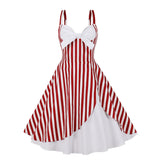Houndstooth Retro Women's Dress Patchwork Print Sling 1950s Vintage Cocktail Dress Sleeveless Office Casual Pinup