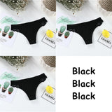 Lace Panties For Women Panties Set Solid Color Low Waist Plus Size Female Sexy Underwear Lingerie Seamless Briefs