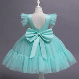 Pretty Girls Dress Birthday Party Princess Dress Lace Kids Ball Gown Elegant Dress Casual Children Dress Size