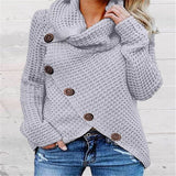 Turtleneck Loose Solid Color Women's Sweater Long Sleeve