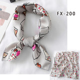 Square Silk Scarf Women Fashion Print Small Neck Scarfs Office Lady Hair Band Foulard Hand Kerchief Female Bandana