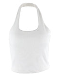 Ribbed Halter Tank Top- Outfit
