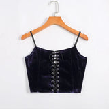 Sale 2021 Balck Vest Women Bandage Cross Up Tank Tops Summer Ladies Sexy Sleeveless Crop Top Casual V-Neck Short