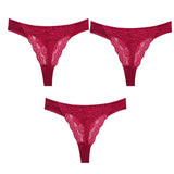 Sexy Lace G String Women's Thong Low-Waist Female Underpant Hollow Out Breathable Cotton Seamless G-String Underwear