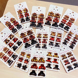 New Women Girls Vintage Elegant Leopard Small Acrylic Hair Claws Geometric Hair Clips Headband Fashion Hair