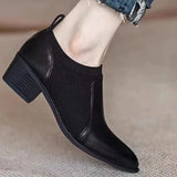 Zingj Heel Naked Boots Women 2023 Commuter Pointed Stitching With A Retro Deep Foot Pedal Women's
