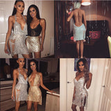 Bling Metal body chain Rhinestone summer dress women Luxury party Glitter Night club Backless diamond Mini dresses