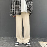 Trousers Men's Version Of The Trend Autumn And Winter Loose Drop Feeling Mop Straight Trousers Ins Harbor Style Vintage Daddy