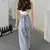 Waist With Pure Desire Hot Girls' Pants Jeans Women's Summer Loose Wide-Legged Trousers Straight Trousers Floor