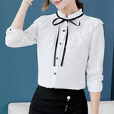 Daifei 2023 Spring And Summer New Korean Version Of Large-Size Thin Fashion Shirts Casual Ladies Fashion Chiffon