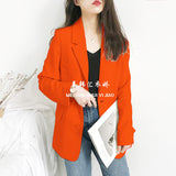 Suit Jacket Woman's New 2025 Korean Version Of Spring And Autumn Leisure Loose Net Red Autumn Suit Top British Style