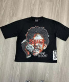 Zingj Vintage Fashion Gothic Oversized Printed Short-Sleeved Men's T-Shirt Casual Street Clothing Couple 211-1-Outfit