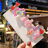 Pcs/Set Girls Cute Cartoon Animals Fruit 5 Cm Hairpins Children Lovely Hair Clips Barrettes Gift Kids Hair Accessories