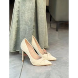 Street High-Value Professional Wear Single-Shoe Women 2025 Net Red New Elegant Light Small High