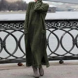 Loose Oversized Knit Brushed Hoody