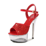 Zingj Patent Leather 15Cm High Heels Heel Water Diamond Platform Hate Day High