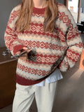 Christmas Jacquard Knit Sweater-Outfit