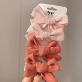Leopard Print Hairpins Bowknot Hair Clips For Cute Girls Cotton Safty Barrettes Hairgrip Headwear Kids Hair