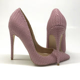 12cm high heels sexy knit fashion pointer toe sexy shallow women wedding party evening shoes BM014