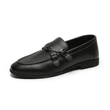 Zingj Dou Dou Shoes Men's Leather Shoes Business Casual Leather Shoes Male Korean Version Personality Punk Wind Lazy Man Shoes