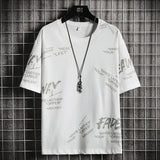 T-Shirt Men's Spring and Summer 2022 New Casual Trend Pure Cotton Tide Brand Ice Silk Men's Bottoming
