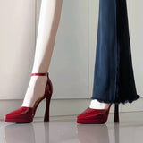 Table With High Heels Women With Thick Heel 2025 Summer New Pointed Black Single Shoes Sexy Temperament