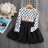 Baby Girls dresses 2021 New Autumn& Winter Casual Style Asymmetrical Striped Princess Dress The party For Children