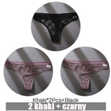 3PCS/Set Thongs Woman MeshTransparent G-String Women's Thong Comfortable Casual Female Low Waist Thong Intimate