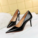 Zingj Fashion Banquet High Heels Women's Shoes Metal Heel Thin Heel Shallow Pointed Nightclub Sexy Single
