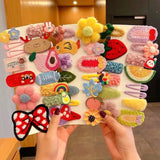 New Girls Cute Cartoon Plush Flower Hairpins Children Beautiful Hair Clips Barrettes Hairgrips Fashion Hair