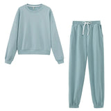 2021 Casual Shorts Set Pants Suit Women Tracksuits Harajuku Sweatshirts Elastic Waist Pencil Pants High