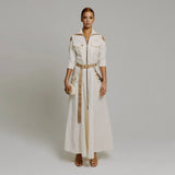 Personality Out-To-Shoulder Design Work-In-Sense Dress Women's Summer High-End Zipper (Including