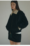 [Daihe] Winter New Casual Lapel Suede Versatile Color Wool Collar Cotton Jacket Coat Female H7859-Outfit
