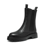 2025 New Trend Thick Bottom Male High Top High Top Big Head Round Chelsea Martens