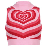 Tank Tops 2021 Plaid Printed Y2K Knitted Summer Harajuku Vintage Crop Tee Streetwear Aesthetic Cute Shirts