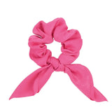 Chiffon Bowknot Silk Hair Scrunchies Women Pearl Ponytail Holder Hair Ties Hair Rope Rubber Bands Headwear Hair