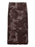 Mesh Floral Midi Skirt- Outfit
