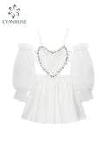 Mini Princess Dress Elegant Puff Sleeve Lace Party Court Prom Short Dresses Sexy Backless Clubwear Mori Girl A-line