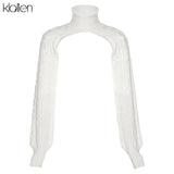 Autumn Long Sleeve Turtleneck Camisole and Pullover Two Piece Sweater For Women Solid Slim Stretch Wild Basic