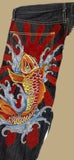 Style Fashion Brand KARAKURI Floating World Painted The Same Style Printed Men's Jeans Loose Straight Tube Wide-Legged